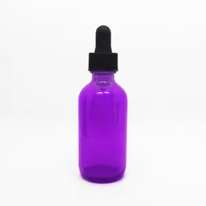 Bouteille 1oz en verre violet, produits chinois, rond, meilleurs ventes, 1oz, Pet Boston, nouveauté