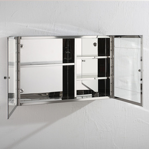 Rectangular Stainless Steel Two Door <strong>Kitchen</strong> Bathroom <strong>Storage</strong> Cabinet <strong>Cupboard</strong> - Product Image 2