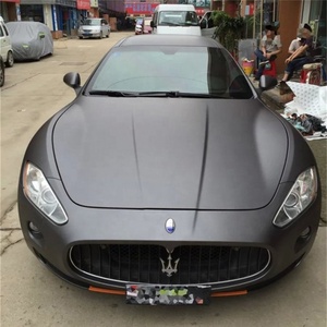 Raso opaco grigio scuro PVC auto pellicola avvolgente in vinile per veicolo cofano del tetto specchietti maniglie delle porte vetro moto - Product Image 5