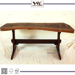<span class=keywords><strong>Meilleure</strong></span> vente Table de salle à manger en dalle de noyer en bois de Suar Live Edge/Noyer noir américain/Table en bois en dalle de Thibet géante pour restaurant - Product Image 5