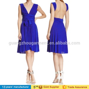 2025 all'ingrosso <span class=keywords><strong>donna</strong></span> estate casual elegante avvolgente multi-via jersey convertibile lunghezza del ginocchio per festa nuziale abito <span class=keywords><strong>da</strong></span> <span class=keywords><strong>damigella</strong></span> d'onore - Product Image 3