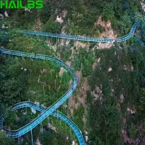 Water Park เส้นใยแก้วน้ำสไลด์/Skyslide Ride/L.A. Skyslide