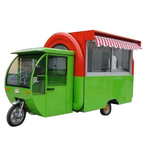 3 Wheels mobile kitchen bike fast food cart coffee trailer