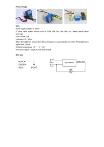 स्वत: ऑटो पर बंद Photocell स्ट्रीट लाइट स्विच डीसी एसी 12V 24V 110V 220V 50-60Hz 10A फोटो नियंत्रण फोटो स्विच सेंसर स्विच - Product Image 5