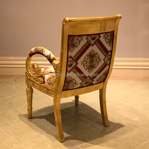 Poltrona in Legno Stile Barocco di Lusso per Soggiorno, Design Medusa in Velluto, Sedia Luigi XV Intagliata a Mano con Foglia d'<span class=keywords><strong>Oro</strong></span>, MOQ 1 Pezzo - Product Image 6