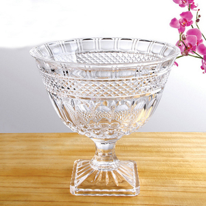 Regalo de <span class=keywords><strong>Vacaciones</strong></span> de la boda gran plato de frutas de vidrio de cristal de fondo cuadrado tarro de caramelos - Product Image 1