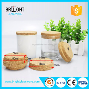 Personnalisé verre pot couvercles <span class=keywords><strong>en</strong></span> bois liège bouchon couvercle - Product Image 6