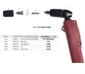 Torche de Coupage Plasma Consommables SG-51 SG51 Pointe D'électrode Kit pour COUPE LGK 30/40//50/60 Machine de découpe