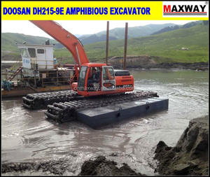 320D 浮式挖掘机，带侧面浮桥和液压 Spud，带液压 Spud 的附加浮桥。CE，EPA，SGS，ISO - Product Image 3