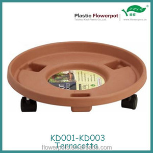 KD001-KD003 <span class=keywords><strong>soucoupe</strong></span> En Terre Cuite avec roues bac à fleurs en plastique avec roues - Product Image 2