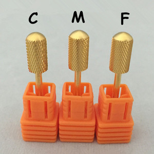 Fivor eléctrica cuidado <span class=keywords><strong>de</strong></span> uñas nail art drill bit <span class=keywords><strong>oro</strong></span> carburo accesorio - Product Image 1