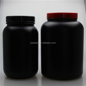 1L 3L 3.5L HDPE noir large bouche côté pot alimentaire pour supplément de protéines conteneur de poudre vide pot de luxe 500g ~ 10kg - Product Image 5