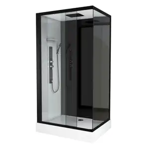 K-5071 Square Luxury Shower Cabin 2 person steam shower enclosures with Acrylic tray and Back Massager