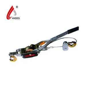 Wire rope tightener, hand puller, manual ratchet wire rope puller