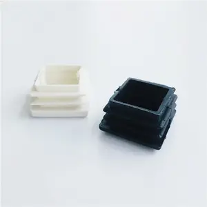 black square plastic plug tubing end cap