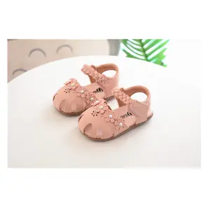 Sandálias de bebê confortáveis, sandálias de bebê para crianças, sapatos macios de fundo, moda infantil, verão