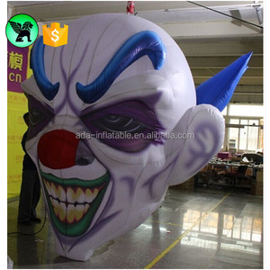 10ft <strong>Scary</strong> Halloween Inflatable Clown Face Head Inflatable Face for Club A2955 - Product Image 1