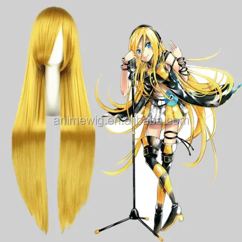 Chất lượng cao 100cm dài thẳng mã geass Shirley fenette Vàng tổng hợp phim hoạt hình Tóc Giả cosplay bên tóc giả