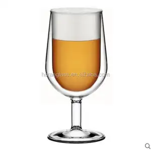 Vendita calda forno a microonde sicuro bere di vetro a doppia parete di vetro/bicchiere di vino a doppia parete