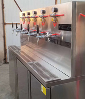 Dispensador de Cerveza de Acero Inoxidable GB103059 OEM con Seis Grifos para 6 Barriles Slim de 1/6