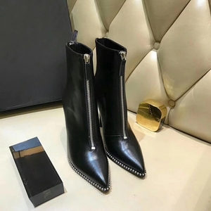 Hhmb — bottines à talons hauts pour femmes, chaussures à bouts pointus avec perles - Product Image 2