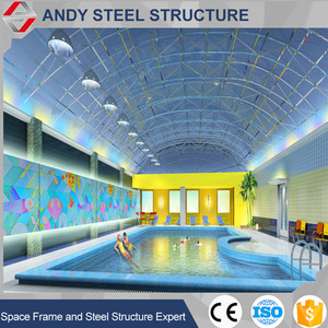 Prefabricados de estructura de acero galvanizado en caliente piscina cubierta del techo - Product Image 2