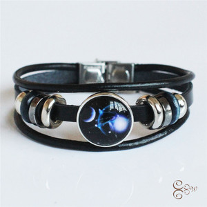 Cierre de Reloj de Aleación de Cuero Lover, 12 Joyas, Pulsera del Zodiaco ZU016 - Product Image 6
