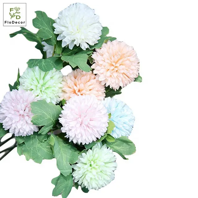 Quality Artificial Daisy Dandelion Flower Chrysanthemum Silk Pink Blue White Home Table Center Piece Wedding Party Decoration