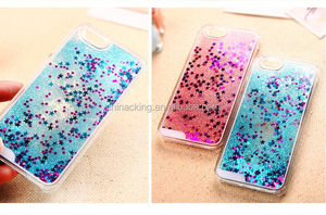 Glitter Stars Động Lỏng Quicksand <span class=keywords><strong>Hard</strong></span> Case Bìa Cho iPhone 7 iPhone 6 6 S Cover Quay Lại Transparent Rõ Ràng Điện Thoại trường hợp - Product Image 5