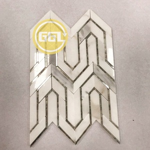 Berlinate Mosaic <strong>Tile</strong> Marble Mixed <strong>Mirror</strong> <strong>Tile</strong> - Product Image 2