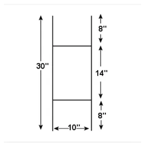 9 게이지 아연 도금 10 "x 30" H 프레임 와이어 스테이크 야드 기호 스테이크