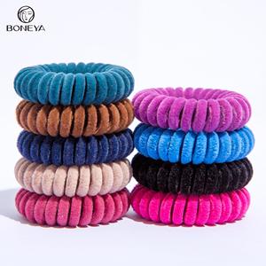 ที่รัดผมโทรศัพท์มีสีสันคุณภาพสูง,ที่ใส่ผมหางม้าห่วงไร้รอยต่อพร้อมผ้า