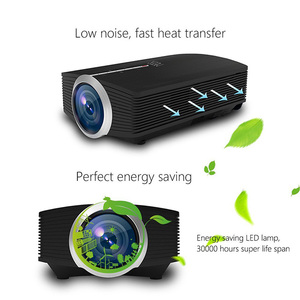Mini projecteur vidéo portable pour la maison, écran 1080P, 1200 lumens, lampe LED LCD pour cinéma maison, bureau, projecteur de films, prise américaine - Product Image 5