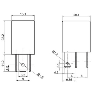 Trước phụ tùng ô tô 12V 40A không thấm nước xe tiếp sức <span class=keywords><strong>micro</strong></span> loại rtt7101 ô tô tiếp sức - Product Image 2