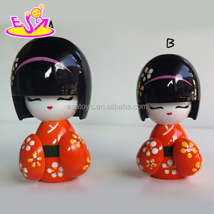 Poupées kimono en bois pour enfants, Kimono japonais, poupées kess hi, kimono fille en bois traditionnel W06D071B - Product Image 5