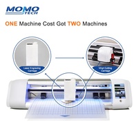 Máquina de Corte y Trazado 2 en 1 Portátil, Mini Cortadora Automática de Vinilo y Láser de Escritorio, Tamaño Pequeño y Alta Eficiencia
