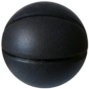 Pabrik Logo Kustom Bahan Pu Bola Basket Mengempis dengan Warna Hitam