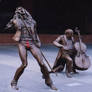 Hermosa Escultura Decorativa Moderna de Violín, Instrumento Musical, Violoncello, Escultura de Bronce - Product Image 4