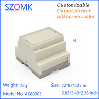 Boîtier de jonction en plastique ABS pour rail DIN, design moderne, IP54, boîte électronique, personnalisable, provenant de Chine