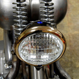 Faro de motocicleta de 4,5 "con luz azul para luces largas para Harley, Chopper,Bobber - Product Image 3
