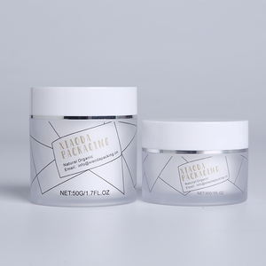Usine vente blanc bouchon à vis gommage vide de luxe cosmétiques pot de crème - Product Image 1