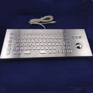 DSP kiosk máy Bàn phím chống cháy kim loại bàn phím với Trackball - Product Image 2