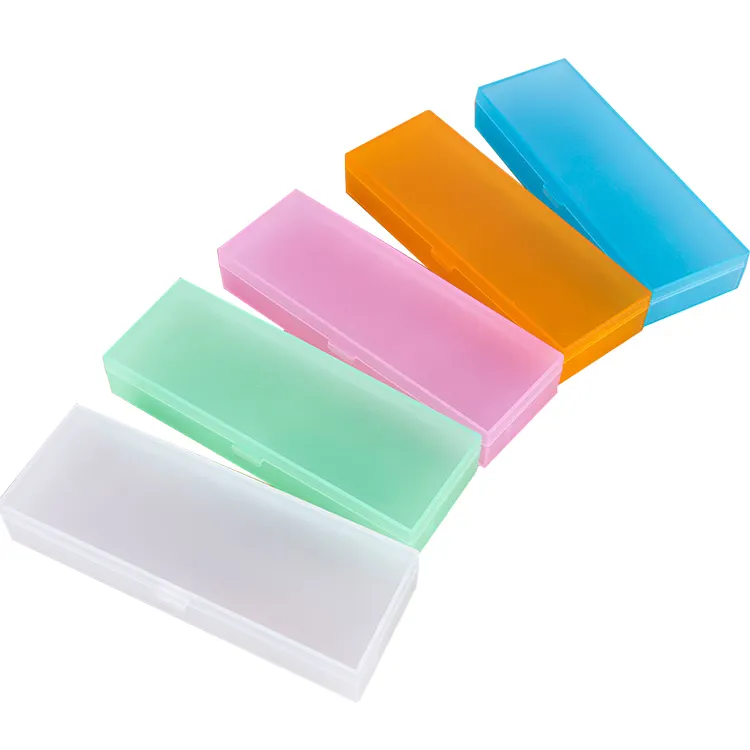 Wholesale PP Pencil Case Translucent Candy Color Pencil Case Light Weight Simple Pencil Case