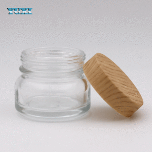 Vente en gros de pots cosmétiques en verre bleu vides avec couvercle en plastique ABS, forme unique, impression de logo, soin de la peau, crème pour le visage, lotion <span class=keywords><strong>YUXI</strong></span> - Product Image 4