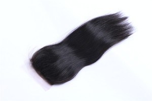 Cabello humano virgen liso Natural para mujeres Cierre de encaje 4*4 Cabello brasileño Estilo libre Parte media <span class=keywords><strong>Tres</strong></span> partes 8-20 pulgadas - Product Image 6