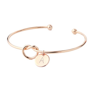 Personalizzato 26 lettere iniziali bracciale con nodo a disco <span class=keywords><strong>gioielli</strong></span> da donna alla moda <span class=keywords><strong>Bijoux</strong></span> - Product Image 6