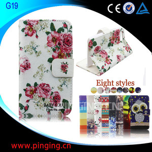 el <span class=keywords><strong>precio</strong></span> de fábrica al por mayor soporteimpreso cartera flip funda de piel para htc g19 - Product Image 1