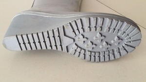 מגפי גשם גומי עקב טריז של נשים מתכת צבע - Product Image 4