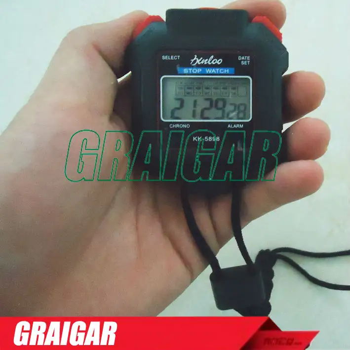 Handheld Digital LCD Sports Stopwatch KK-5898 Professional Chronograph Counter Timer High quality