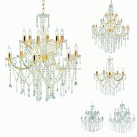Lustre en cristal électrique doré grand pendentif classique pour hôtel maison blanc chaud design européen lumière pour chambres restaurants